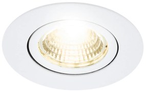 Faretto Ad Incasso Moderno Saliceto In Alluminio Bianco Led Integrato 6W 2700K