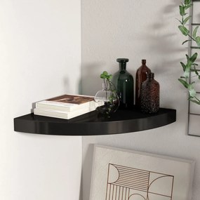 Scaffale Angolare A Parete Nero 35x35x3,8 Cm İn Mdf /