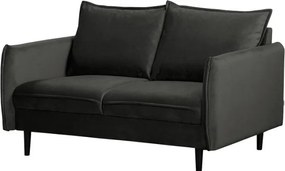 Divano grigio scuro con rivestimento in velluto 138 cm Juli – Ropez
