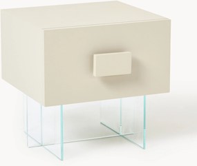 Comodino con gambe in vetro Kuno