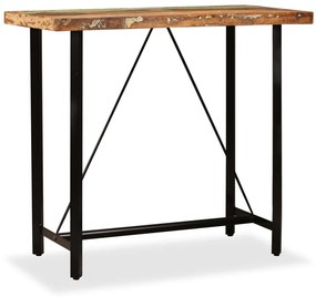 Tavolino Da Bar İn Legno Massello Di Recupero 120x60x107 Cm /