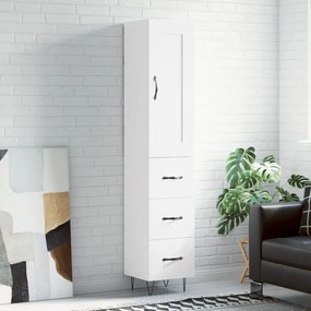 Credenza Bianca 34,5x34x180 Cm İn Legno Multistrato /