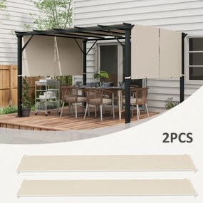 Copertura per Gazebo Pergola 3x3 m 488x122 cm  in PE Impermeabile Cachi...