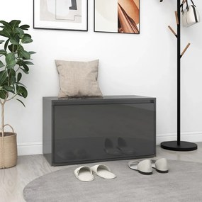 Panca Da Ingresso 80x40x45 Cm Grigio Lucido İn Truciolato /