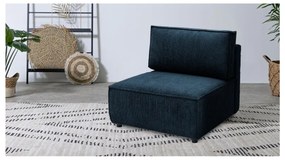 Modulo divano in velluto a coste blu scuro, pezzo centrale Nihad modular - Bobochic Paris