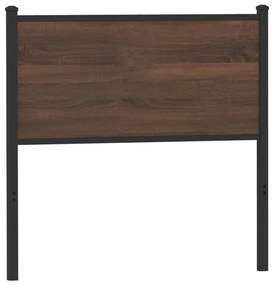 Testiera Rovere Marrone 80 Cm İn Legno Multistrato E Acciaio /
