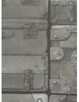 Andrew Martin Carta da parati Luggage - Gun Metal