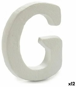 Lettera G Bianco polistirene 1 x 15 x 13,5 cm (12 Unità)