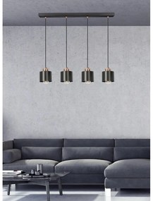 Lampada a sospensione in metallo nero 12x75 cm Olena - Candellux Lighting