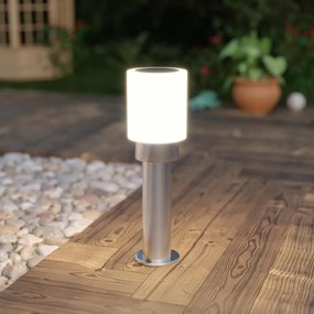 Paletto da Giardino 40cm di Design in acciaio INOX, IK06, IP54, base E27 Base E27