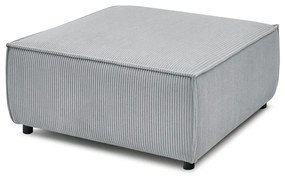 Pouf in velluto a coste grigio chiaro Nihad modular - Bobochic Paris