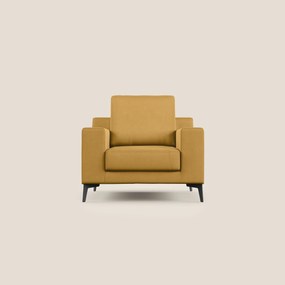 Prestige poltroncina moderna in microfibra smacchiabile T11 giallo