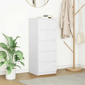 Credenza Con Cassetti Bianco 37,5x35x99 Cm İn Legno Multistrato /
