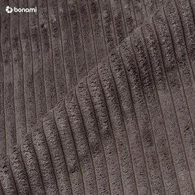 Divano grigio tortora allungabile con rivestimento in velluto a coste 245 cm Nihad – Bobochic Paris