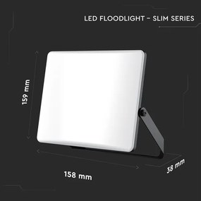 Faretto LED 30W 230V 3000/4000/6500K IP65 nero