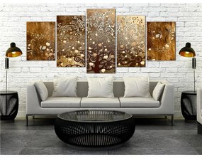 Quadro Falling Leaves (5 Parts) Wide  Colore Bianco, Dimensioni e Misure 225x100