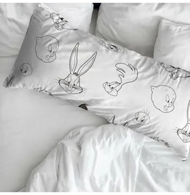 Federa Looney Tunes Bianco Nero Multicolore 45 x 110 cm 100 % cotone