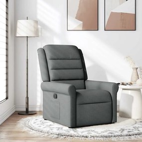 Poltrona Reclinabile İn Tessuto Grigio Scuro /