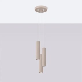 Brilagi - Lampadario a sospensione con filo CRESTO 3xGU10/10W/230V taupe