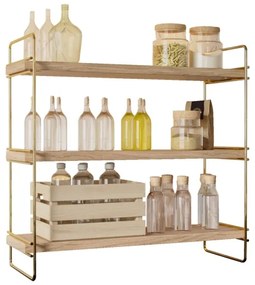 Organizzatore per scaffali 45x40 cm oro/marrone