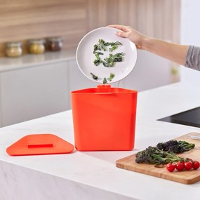 Bidone in acciaio beige per rifiuti differenziati 60 l Totem Max - Joseph Joseph