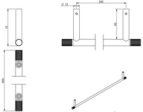 Treemme 22mm IT8305ISZZZZ portasciugamani 60 cm inox satinato