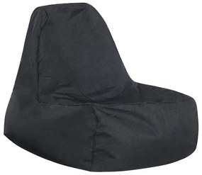 Poltrona sacco tessuto nero 100 x 75 cm SIESTA Beliani