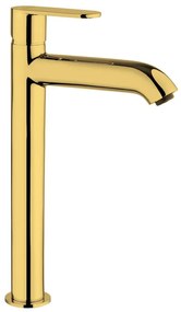 Rubinetto per lavabo getto laminare cristallino Serena oro pvd lucido JACUZZI RUBINETTERIA