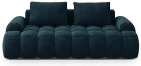 Divano color petrolio con rivestimento in velluto 200 cm Linz – Cosmopolitan Design