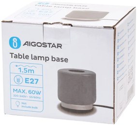 Aigostar - Lampada da tavolo 1xE27/60W/230V grigio