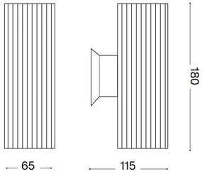 Ideal Lux - Applique da esterno BASE 2xGU10/28W/230V IP44 nero