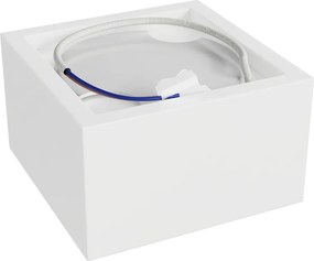 Plafoniera Quadrata da Soffitto GX53 in Gesso - Serie ESSENZA
