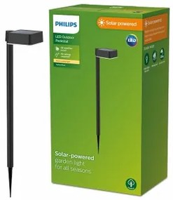 Picchetto solare da giardino Philips Vynce 1,5 W 10,5 x 13,5 x 54 cm Nero Plastica Quadrato (2700 K) (Bianco Caldo) (1 Unità)