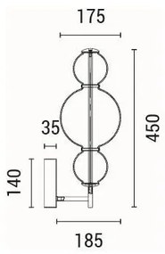 Applique a LED LED/12,6W/230V 3000K