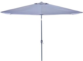 Ombrellone a palo dritto grigio ARKEA NATERIAL L 135 x 262 cm con telo grigio