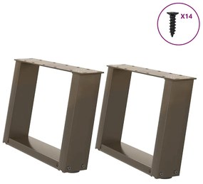 Gambe Tavolino Caffè A U 2 Pz 40x(30-31)cm İn Acciaio /