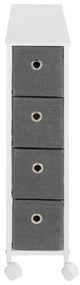 Scaffale bianco-grigio con ruote 20x79 cm - Maximex