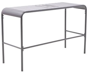 Tavolo da pranzo per giardino Cafe struttura e superficie in Acciaio  nero per 4 persone 120x45cm