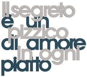 Callea Design Scritta da parete in legno "Il segreto è un pizzico..." -in varie colorazioni OTTANIO 65 x 57 cm