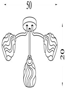 Searchlight 11523-3GO - Plafoniera ASTRAL 3xG9/33W/230V dorata