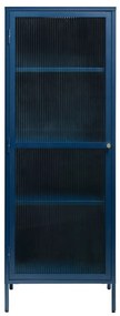 Vetrina in metallo blu Bronco, altezza 160 cm - Unique Furniture