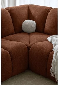 Divano angolare color terracotta (con penisola a sinistra/a U) Shell – Miuform