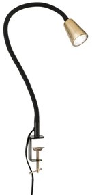Orion - Lampada da tavolo flessibile con morsetto DOTTY 1xGU10/10W/230V ottone/nero