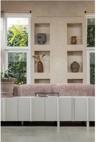 Mobile TV grigio chiaro in pino massiccio 152x53x46 cm Basu – WOOOD