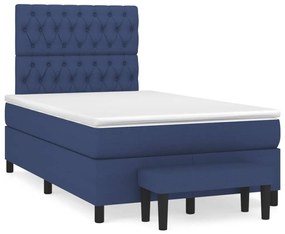 Giroletto A Molle Con Materasso Blu 120x190 Cm İn Tessuto /