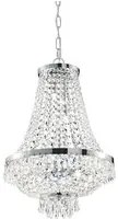 Lampadario Classico Caesar Metallo-Cristallo Cromo 6 Luci G9 3W 3000K Luce Calda