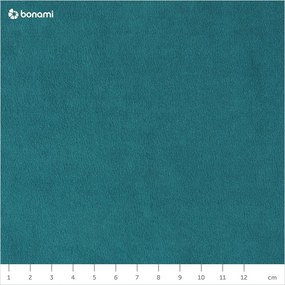 Divano letto angolare a U in velluto turchese (angolo destro) Sweet Harmony - Miuform