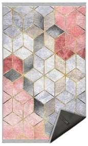 Tappeto lavabile grigio e rosa 160x230 cm Optic - Mila Home