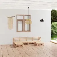 Set Divani da Giardino 6 pz in Legno Massello di Pino cod mxl 51283