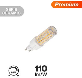Lampada LED G9 5W Ceramic 110lm/W Dimmerabile - Premium Colore Bianco Caldo 2.700K